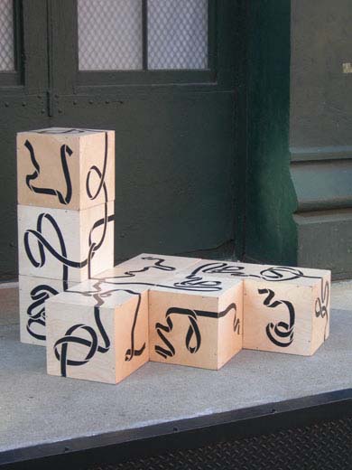 Nine Blocks - 2008 Acrylic on wood - 12 x 12 x 12 inches